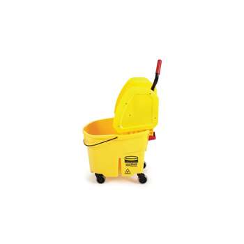 Rubbermaid Wavebrake Down-Press Bucket and Wringer 7577-88, Yellow
